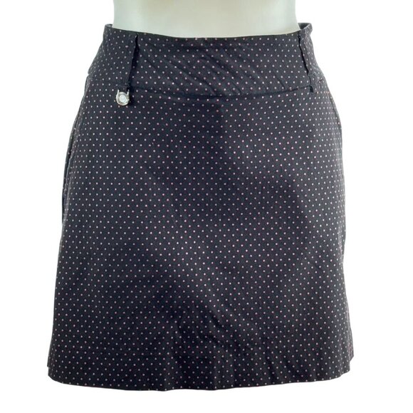 SWING Women's Skort Polka Dot Pull On Banded Waist Active Wear Stretch Size 10 - Picture 9 of 9